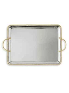 Juliska H1229 Silver Periton Serveware Handled Platter 17x13 in - Picture 1 of 3