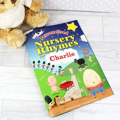 Personalised Nursery Rhymes Childrens Story Book With Childs Name Softback Gift  - Image 1 of 4