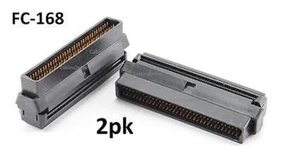 2-Pack SCSI-3 IDC Type Male 68-Pin Crimp Connector for Ribbon Cable, FC-168 - Image 1 of 2