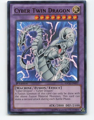 Cyber Twin Dragon #SDCR-EN037 Ultra Rare 1st Edition Yugioh Card - Image 1 of 2