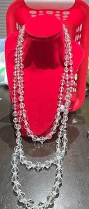 Vintage Kristall 3 Reihen Perlen MISS #98 - Bild 1 von 7