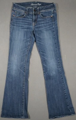 XD03469 **AMERICAN EAGLE** STRETCH ORIGINAL BOOT CUT LEG WOMENS BLUE JEANS sz6 R - Image 1 of 4