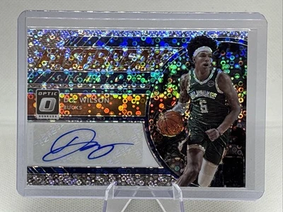 2017-18 Donruss Optic Fast Break Signatures DJ Wilson #FB-DJW Bucks RC Auto NM+ - Image 1 of 2