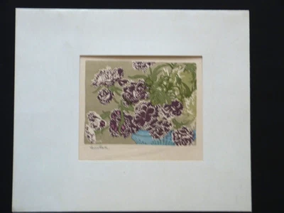 Farbholzschnitt "Nelken Heine Rath - Bild 1 von 3