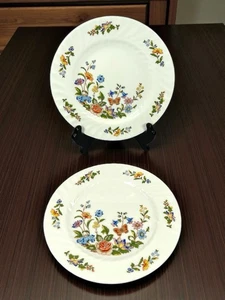 2 Aynsley Bone China Cottage Garden Bread And Butter Plates - Picture 1 of 11