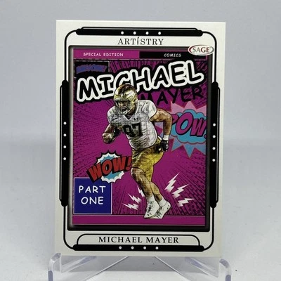 2023 SAGE Artistry Black #88 Michael Mayer Notre Dame luta irlandês - Imagem 1 de 4