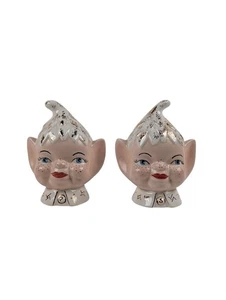 Vintage Elf Pixie Salt and Pepper Shaker Hobbyist Set OOAK Handmade by Fran - Picture 1 of 10