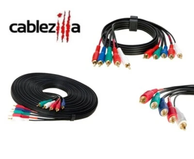 5RCA Macho a Macho Componente AV Cable RGB Video Audio Adaptador Cable Paquete Múltiple LOTE Foto 1 de 4