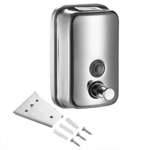 500ML Wall Mounted Stainless Steel Hand Soap Dispenser Bathroom Liquid Dispenser - Picture 1 of 10