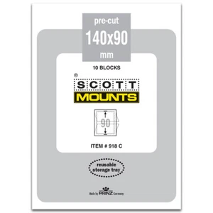 Bloque de placas precortadas Showgard/Scott/Prinz, soportes de estampillas FDC 140x90 #918 transparentes - Imagen 1 de 2