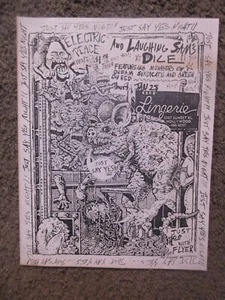 ELECTRIC PEACE+DREAM SYNDICATE+GREEN ON RED 8x11 1991 FLIER R.K. SLOANE ARTWORK! - Picture 1 of 5