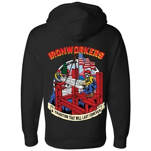 IRONWORKER HOODIE | WELDER HOODIE | BLUE COLLAR HOODIE | IRONWORKER GEAR | - Picture 1 of 2