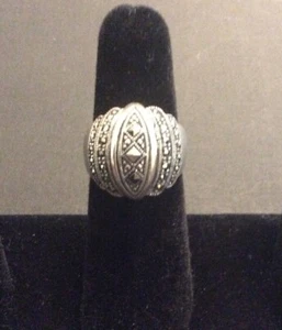 Sterling Silver Ring w/CZ Stones (sz6.5/8.34g) T:108 - Picture 1 of 4