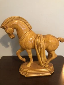 STATUA Lane & Co. Cavallo Troiano Greco Romano Statuina Marrone - Foto 1 di 10