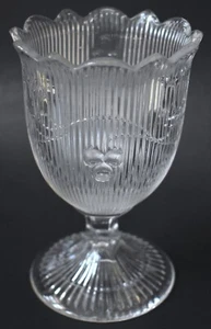 McKee Bellflower & Fine Rib klar EAPG Löffel 1860er Feuerstein Glas Kostenloser Versand - Bild 1 von 9