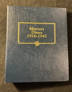 Mercury Dimes Coin Album 1916-1945 Whitman Winged Liberty Head 9118  - Picture 1 of 7