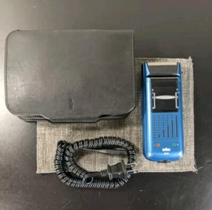Braun Flex Integral 6520 Blue Rechargeable Electric Shaver w/Case (Need Battery) - Picture 1 of 17