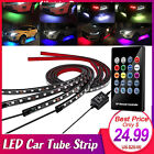 4x RGB 48 LED Strip Under Car Tube Underglow Underbody System Neon Light Kits US Fiat Uno