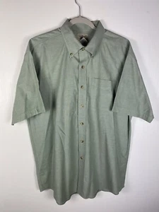 L.L. Bean Cotton Short Sleeve Button Down Shirt Light Green Men’s Size Large Reg - Picture 1 of 5