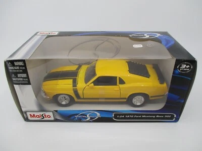 AU176 MAISTO SPECIAL EDITION 1/24 FORD MUSTANG BOSS 302 1970 REF 31943 JAUNE - Photo 1/4