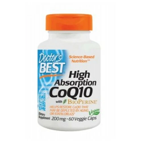 CoQ10 de alta absorción con BioPerine 200 mg 60 cápsulas vegetales de Doctors Best Foto 1 de 1