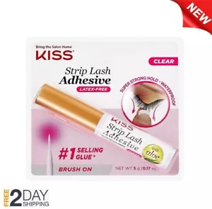 KISS Strip False Eyelash Glue Waterproof Eye Lash Extension Adhesive,Clear/Whit - Picture 1 of 6