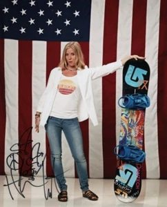 Foto firmada de HANNAH TETER 8x10 EE. UU. OLÍMPICA SNOWBOARDER con holograma certificado de autenticidad - Imagen 1 de 2
