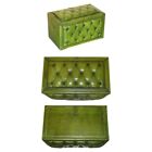 ANTIQUE GREEN LEATHER CHESTERFIELD OTTOMAN BENCH SEAT REVERSIBLE COFFEE TABLE