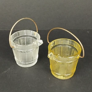 Vintage Weiß & Gelb Milchglas Eiskübel Aschenbecher 2 Stück - Bild 1 von 4