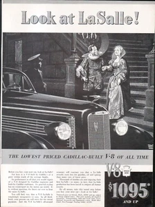 1937 CADILLAC LaSALLE V-8 AD -- - Picture 1 of 1
