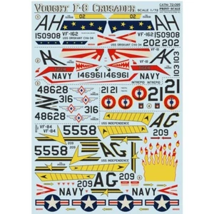 Print Scale 72-095 Decal for airplane 1:72 Vought F-8 Crusader Waterslide Decals - Bild 1 von 24