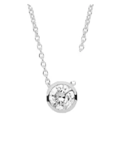 18 carats white gold diamond necklace - Picture 1 of 3