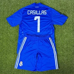 Vintage Casillas Real Madrid 08-09 GK Away Size L adidas Jersey Shorts Original - Picture 1 of 17