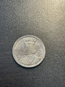 1893 Isabella Quarter BU UNC - Picture 1 of 2