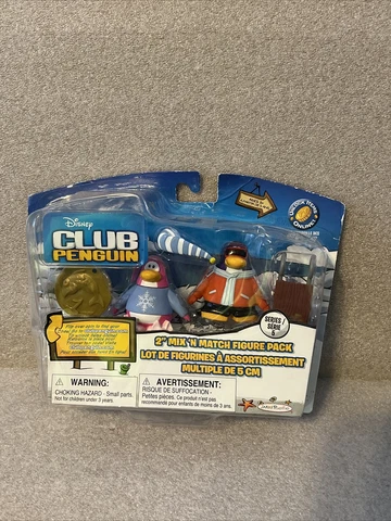 Club Penguin Mix 'N Match Figure Pack Series 5 PJ Bunny & Snowboarder In Box ~G1 Cover