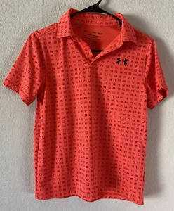 Under Armour The Playoff Polo Loose Fit Neon Orange Youth L - Picture 1 of 6