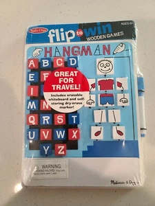 Melissa & Doug Flip to Win Hangman Game Wooden Board Travel Game NIP - Picture 1 of 5