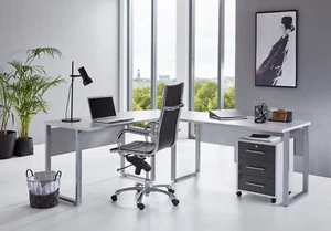 Büromöbel Arbeitszimmer Office Edition in Lichtgrau/Anthrazit Hochglanz Set 0 - Bild 1 von 1