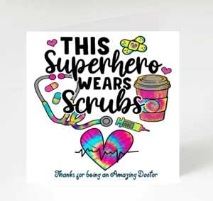 Personalised Thank you card for Doctor, GP, Surgeon, Nurse, Midwife, Hospital - Picture 1 of 5
