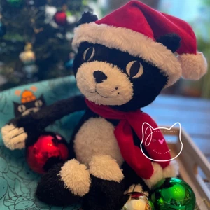 CHRISTMAS JELLYCAT JACK New BNWT RETIRED With DUST BAG Soft Plush Cat Scarf - Picture 1 of 12