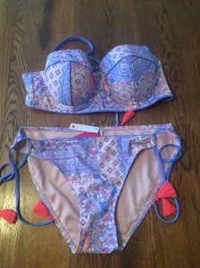 Xhilaration Bikini Swim Suit Removable Push-Up & String Bikini Bottom Sz XL NWT - Picture 1 of 5