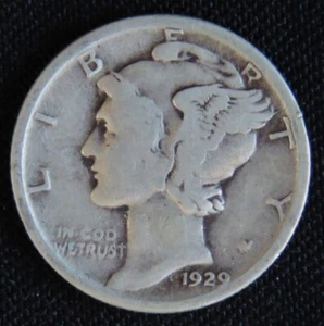 Moneda de diez centavos Mercury 1929 (214-2) - Imagen 1 de 2