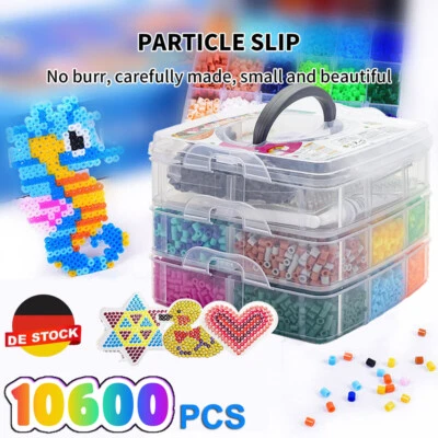 3D Bunte Bügelperlen Set 10600 Kreative 6x Bügelvorlagen kreativ Spielzeug 5mm - Bild 1 von 4