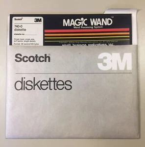 Vintage 1979 MAGIC WAND The Word Processing System 8” Floppy Disk VHTF - Afbeelding 1 van 5