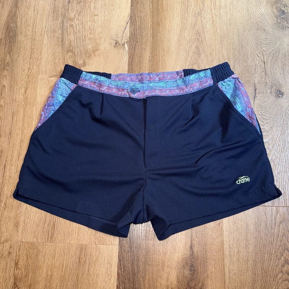 Vtg 80s Tennis Shorts Mens Large High Waist 2.5" Ins. Squat Polyester Bjorn Borg - Image 1 of 4