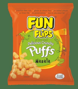 fun flips masala flavour gepuffte Snacks (20er Pack) je 17 grm - Bild 1 von 4