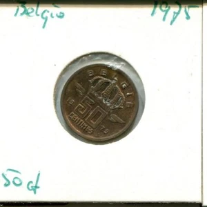 50 CENTIMES 1975 DUTCH Text BELGIUM Coin #AU607U - Picture 1 of 3
