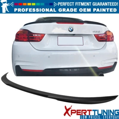 Fits 14-20 BMW 4-Series F33 F83 Convertible M4 Trunk Spoiler - Painted Color Foto 1 de 4