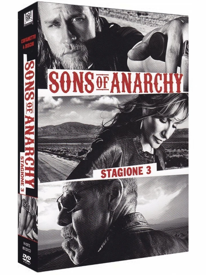 COFANETTO DVD - SONS OF ANARCHY SERIE STAGIONE 3 SERIE TV (4 DVD) - Nuovo!! - Immagine 1 di 1