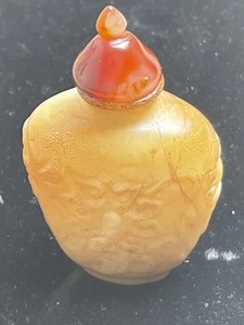 CHINESE.ANTIQUE,HAND CURVED HARD STONE,SNUFF BOTTLE;H 3.00” - Picture 1 of 8